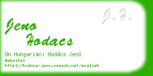 jeno hodacs business card