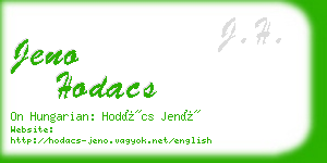 jeno hodacs business card